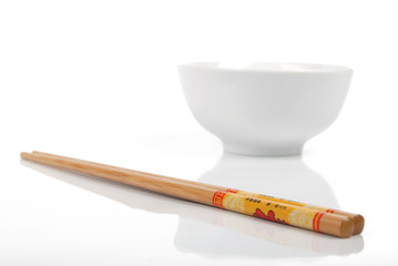 chopsticks with bowl