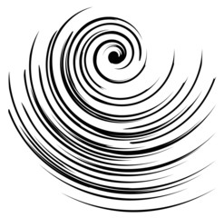Vector image of a black and white spiral