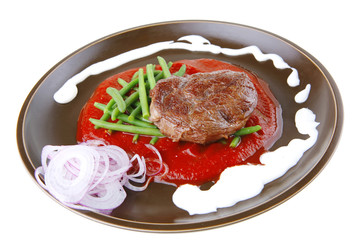 grilled beef portion