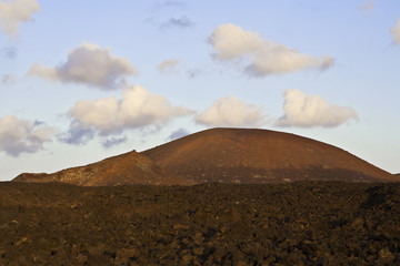 vulcanic landscape under the extincted vulcano