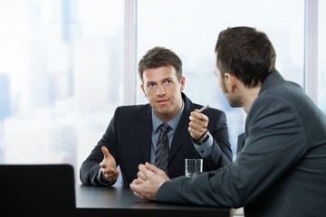 Businessmen at discussion
