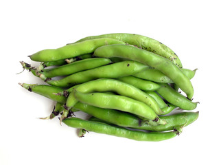 Bunch of fresh broad beans