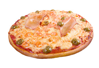 pizza with seafoods