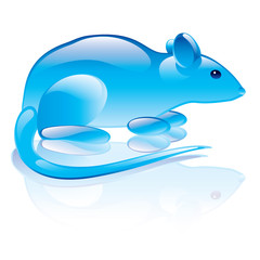 .Vector illustration of rat symbol