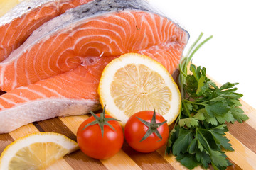Raw salmon