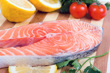 Raw salmon