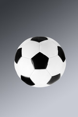 Naklejka premium soccer ball isolated on gradient background