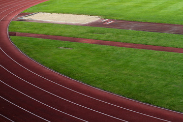 race track and long jump pit