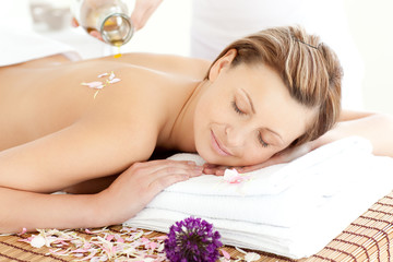 Obraz na płótnie Canvas Relaxed woman having a Spa treatment