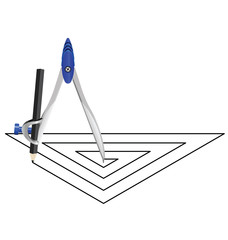 Improbable task of drawing triangle spiral with a compass