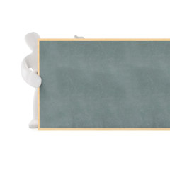 Figur mit Tafel (mit Freistellungspfad / clipping path)