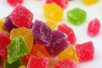 close up of colorful candies jelly