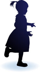 vector silhouette girl