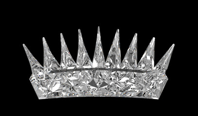 Monarch - gemstone crown over black