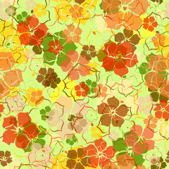 Flower seamless background. Vector