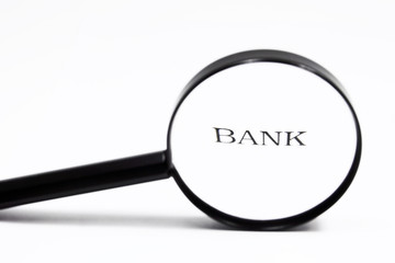 bank hinter lupe