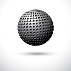 Iron ball on a white background. Vector illustration