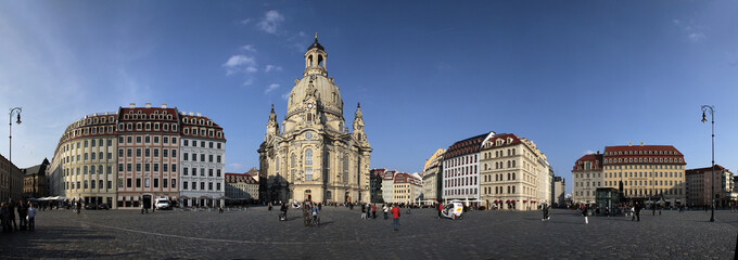 Frauenkirche in Dresden - obrazy, fototapety, plakaty