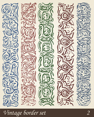 Vintage elements for frame or book cover, card