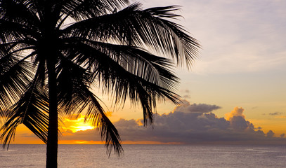 sunset over Caribbean Sea, Barbados