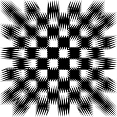 Vector image of black and white shifted tiles