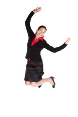 Fototapeta na wymiar Business woman jumping