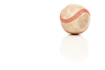 Single Baseball Isolated on White