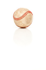 Single Baseball Isolated on White