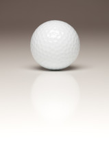 Single White Golf Ball on Gradated Background