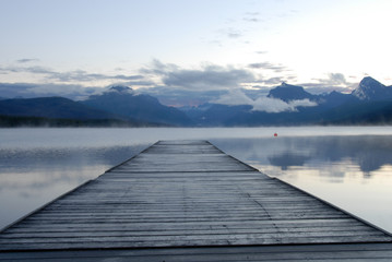 Obraz na płótnie Canvas Dock at Lake McDonald