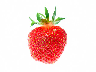 Fresh and tasty strawberries isolated on white background
