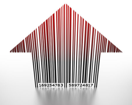 3D barcode arrow pointing up