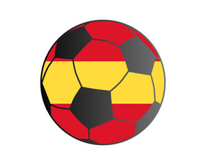 Fototapeta premium Fahne von Spanien und Fußball