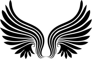 Ali Tatuaggio Stilizzato-Wings Tattoo-Tatouage Ailes-Vector © BluedarkArt
