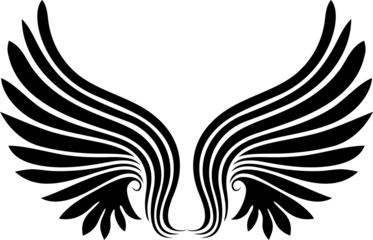 Ali Tatuaggio Stilizzato-Wings Tattoo-Tatouage Ailes-Vector