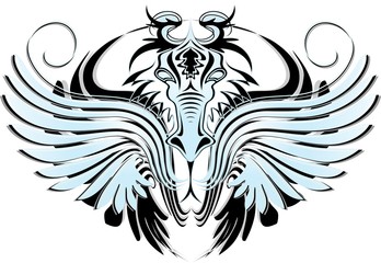 Drago Blu Tatuaggio-Blue Dragon Tattoo-Dragon Bleu Tatouage