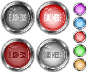 Business. Vector internet buttons.