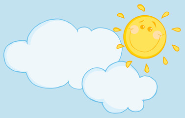 Smiling Sun Behind Cloud