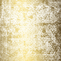 Abstract ancient background in scrapbooking style with gold orna
