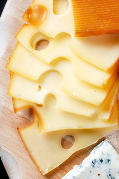 group of cheeses