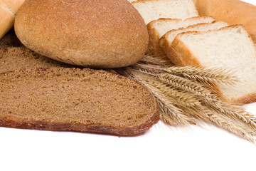 bread on white background