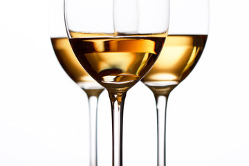 Glasses of white wine