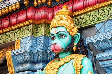 Fototapeta premium Hindu God Statue Outside A Temple