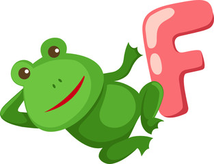 alphabet  F for frog