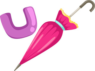 alphabet U for umbrella
