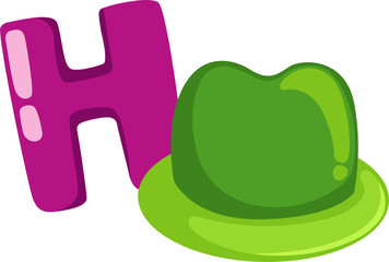 alphabet  H for hat