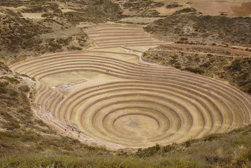 Fototapeta na wymiar Inca laboratory in Moray, Sacred valley, Peru
