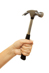 hammer in a beautiful female hand