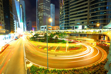 Fototapeta premium traffic in city at night