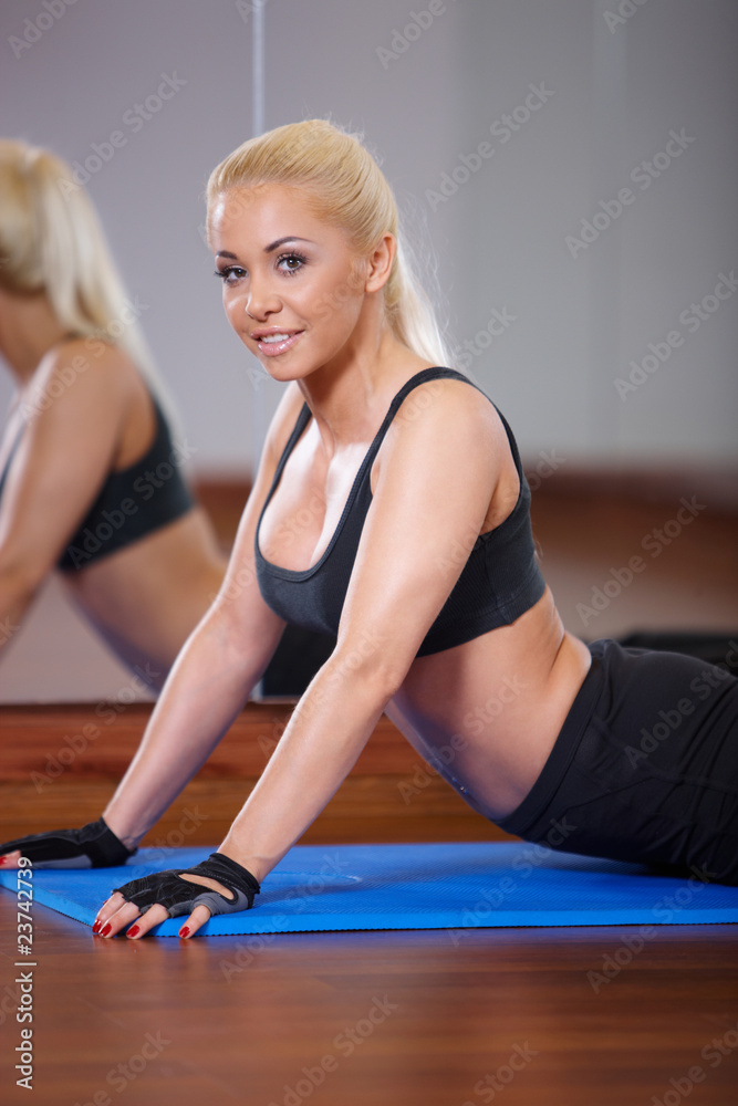 Wall mural woman at the gym